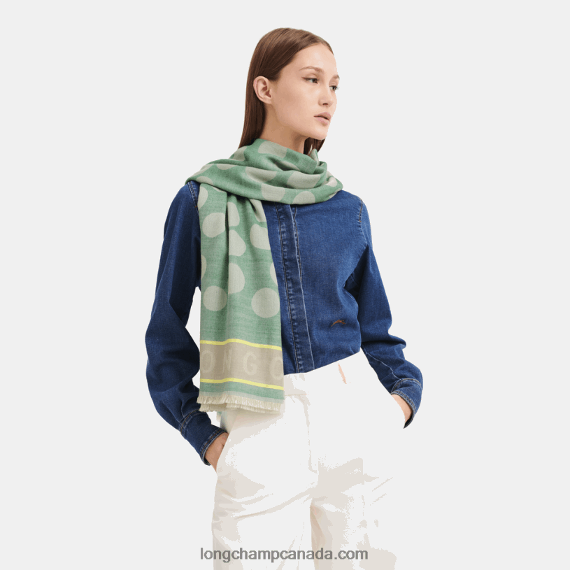 Longchamp Spring/Summer 2023 Collection Stole VJ2H4993 Grass/Green Light