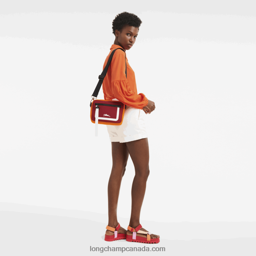 Longchamp Le Pliage Collection Camera bag S VJ2H4335 Orange/Burgundy