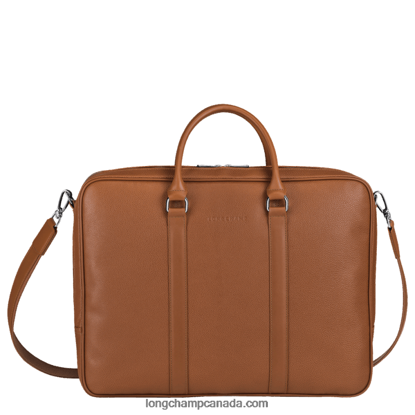 Longchamp Le Foulonne Briefcase L VJ2H4482 Caramel