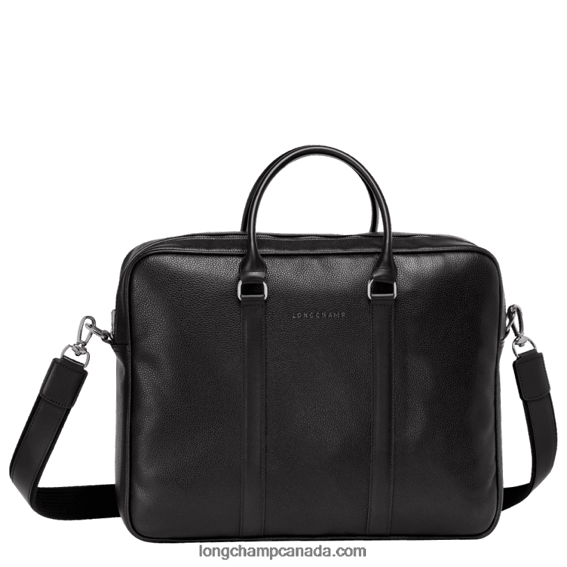 Longchamp Le Foulonne Briefcase M VJ2H41100 Black