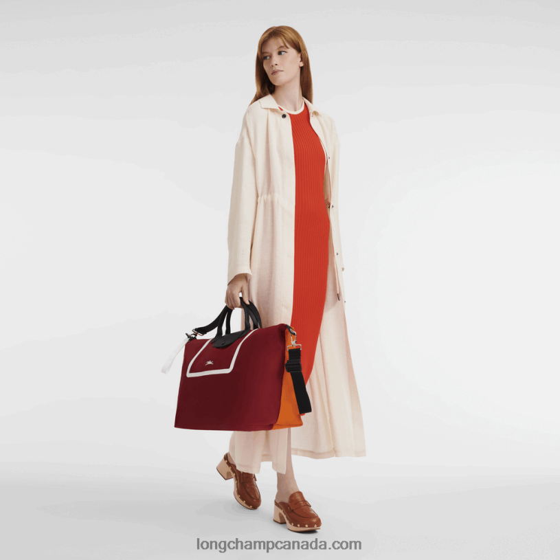 Longchamp Le Pliage Collection Travel bag S VJ2H4778 Orange/Burgundy