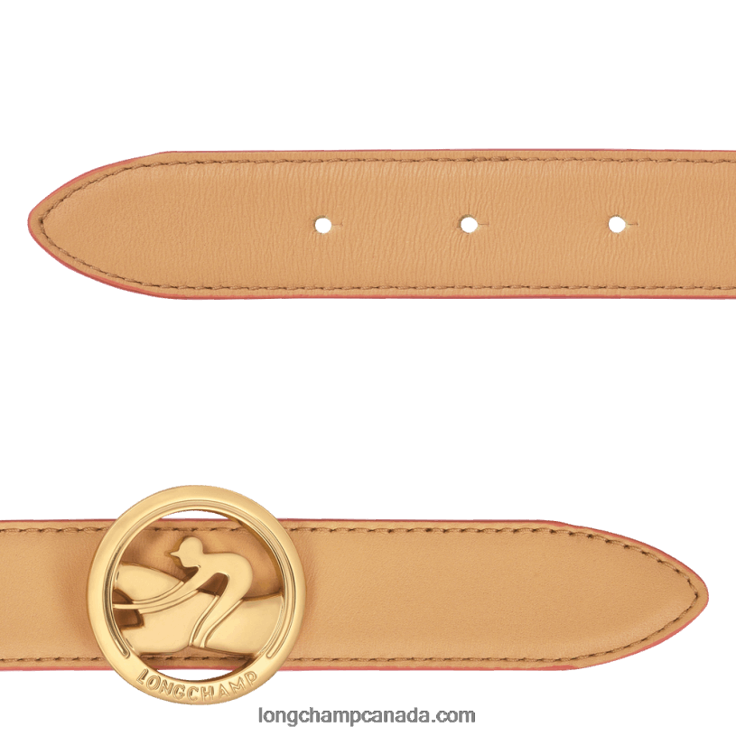 Longchamp Box Trot Ladie\'s belt VJ2H4939 Vegetal/Black