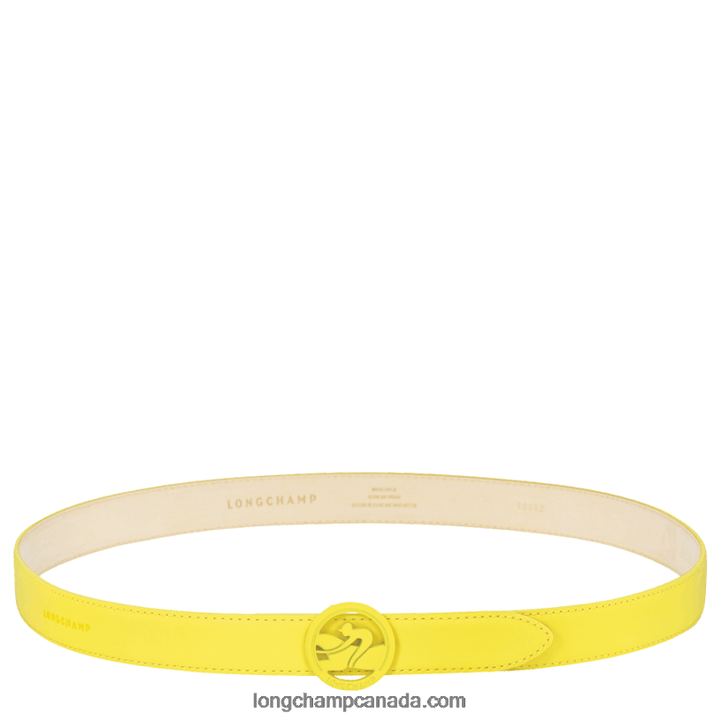 Longchamp Box Trot Ladies' belt VJ2H4937 Lemon