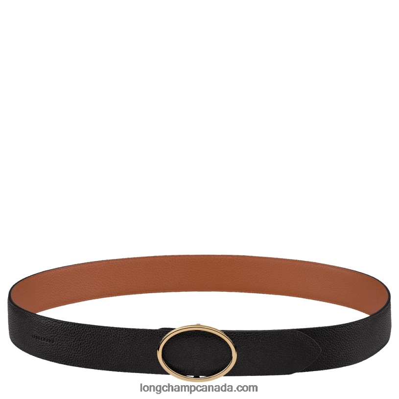 Longchamp Le Foulonne Ladies' belt VJ2H4960 Black/Caramel