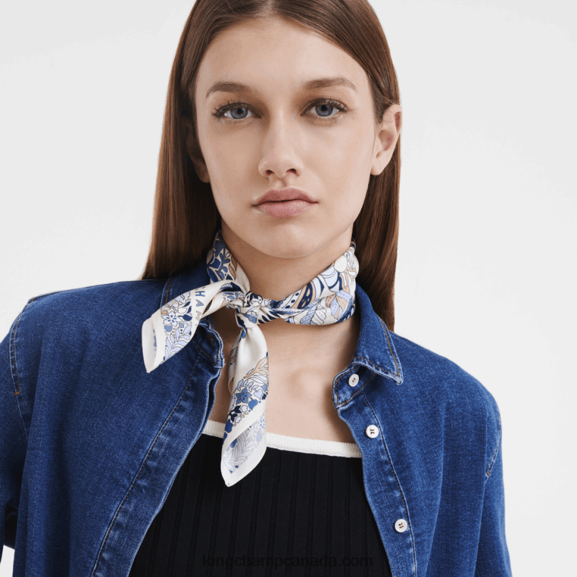 Longchamp Spring/Summer 2023 Collection Silk scarf 50 VJ2H41005 Slate