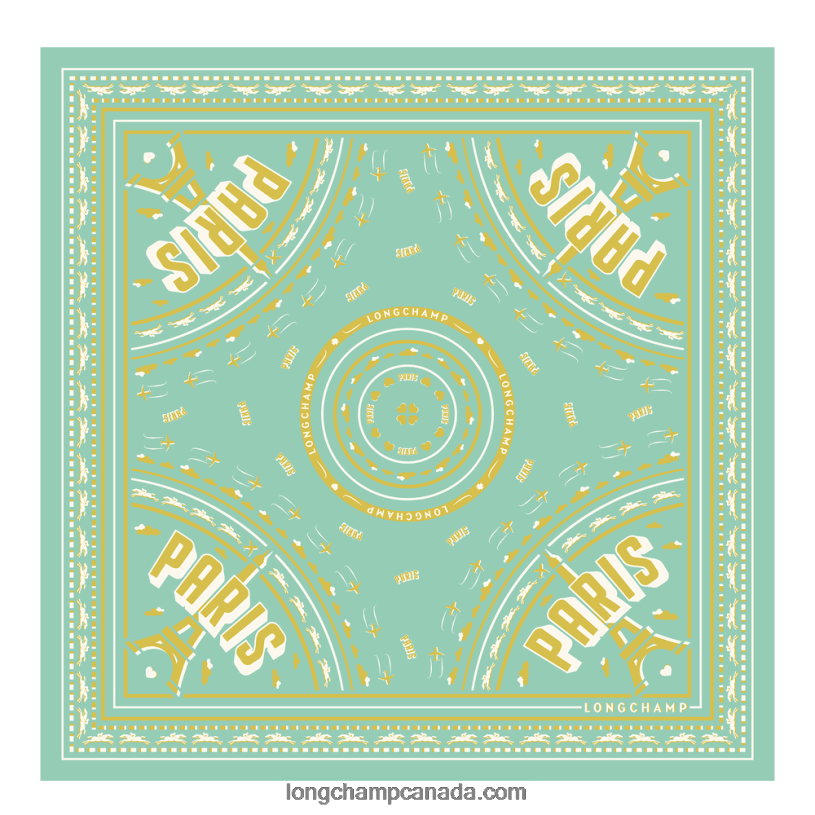 Longchamp Spring/Summer 2023 Collection Silk scarf 50 VJ2H41017 Celadon