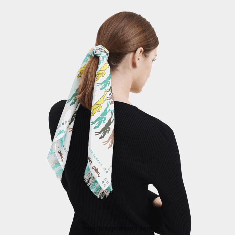 Longchamp Spring/Summer 2023 Collection Silk scarf 70 VJ2H41029 Turquoise