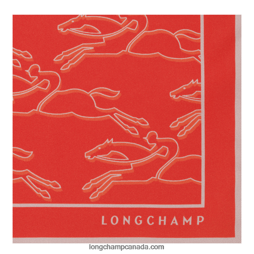 Longchamp Spring/Summer 2023 Collection Silk scarf 70 VJ2H41030 Orange