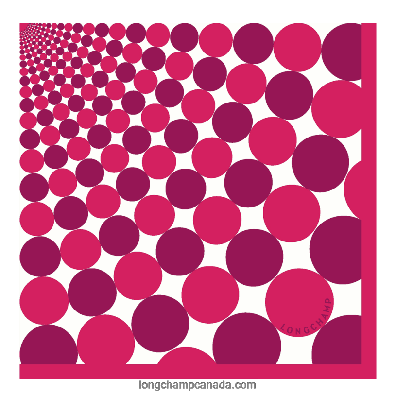 Longchamp Spring/Summer 2023 Collection Silk scarf 70 VJ2H41035 Fuchsia