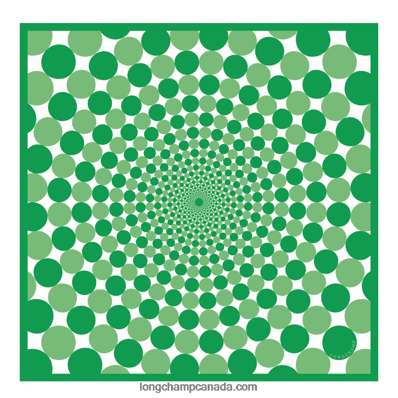 Longchamp Spring/Summer 2023 Collection Silk scarf 70 VJ2H41036 Grass/Green Light