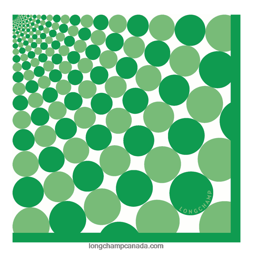 Longchamp Spring/Summer 2023 Collection Silk scarf 70 VJ2H41036 Grass/Green Light