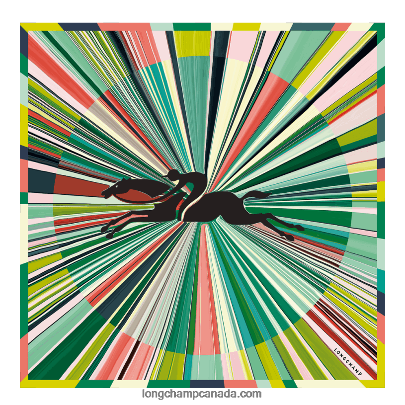 Longchamp Spring/Summer 2023 Collection Silk scarf 70 VJ2H41038 Grass/Green Light