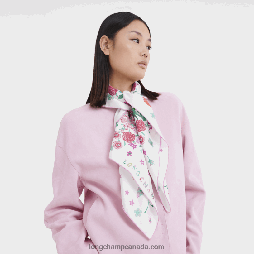 Longchamp Spring/Summer 2023 Collection Silk scarf 90 VJ2H41039 Pink