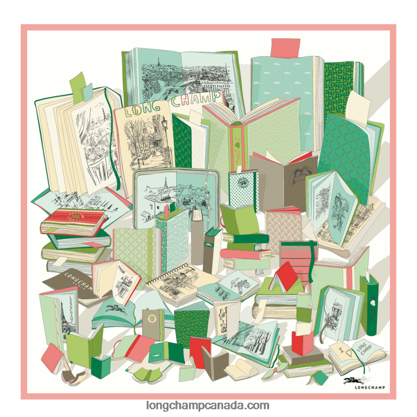 Longchamp Spring/Summer 2023 Collection Silk scarf 90 VJ2H41051 Celadon