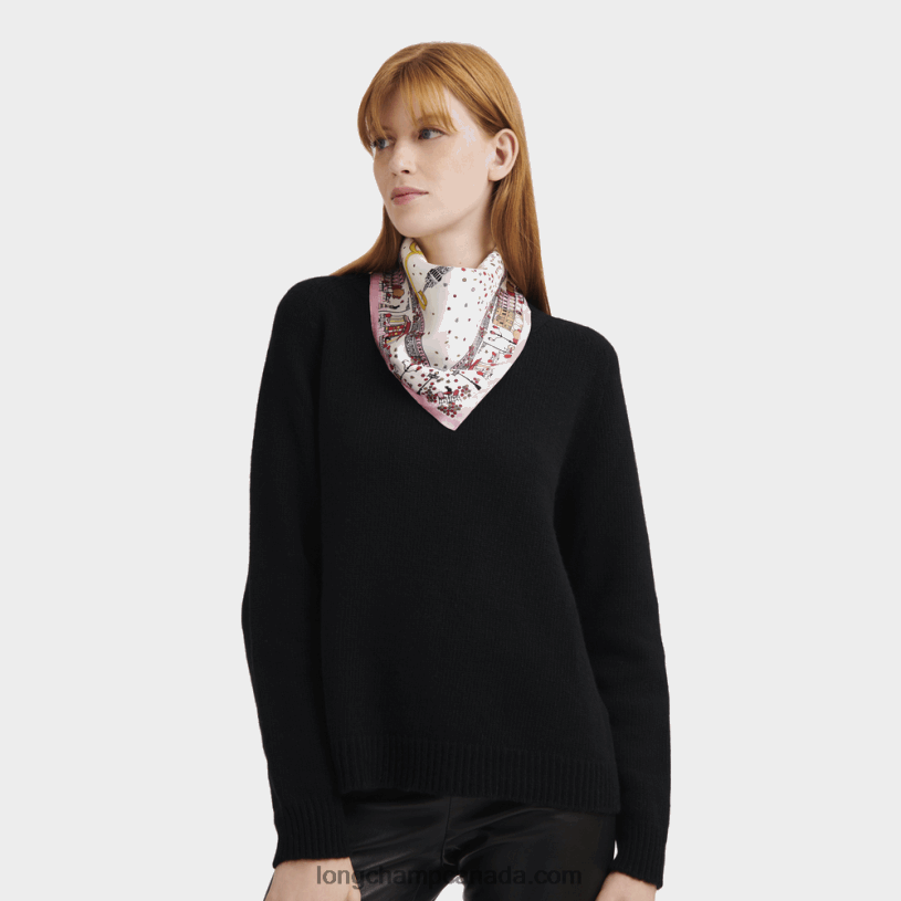 Longchamp Spring/Summer 2023 Collection Silk scarf VJ2H41011 Pink