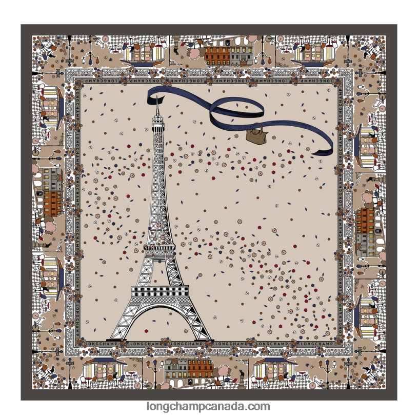 Longchamp Spring/Summer 2023 Collection Silk scarf VJ2H41012 Paper