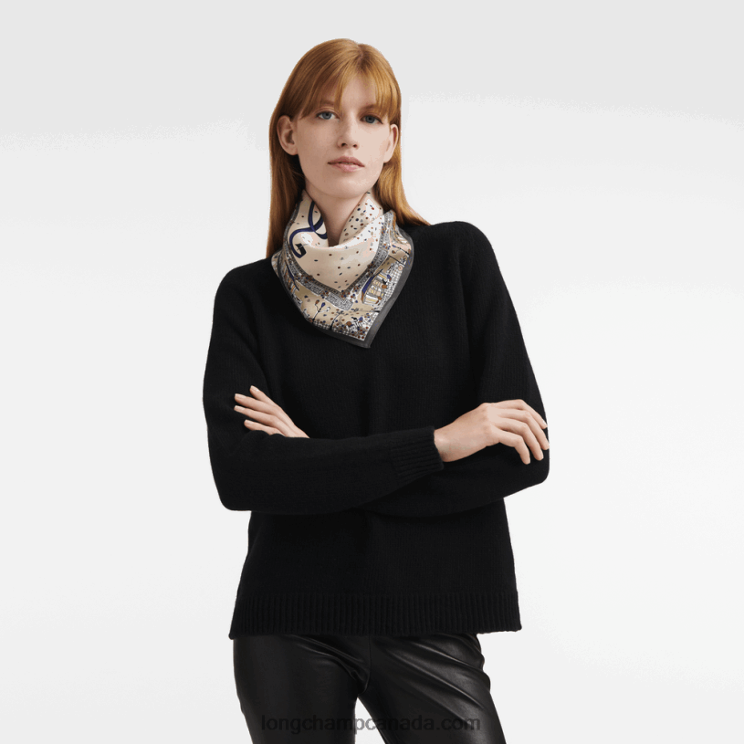 Longchamp Spring/Summer 2023 Collection Silk scarf VJ2H41012 Paper