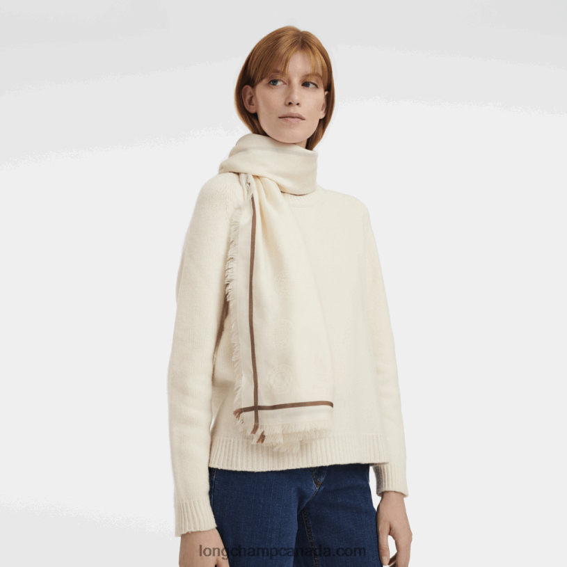Longchamp Spring/Summer 2023 Collection Shawl VJ2H4976 Ivory