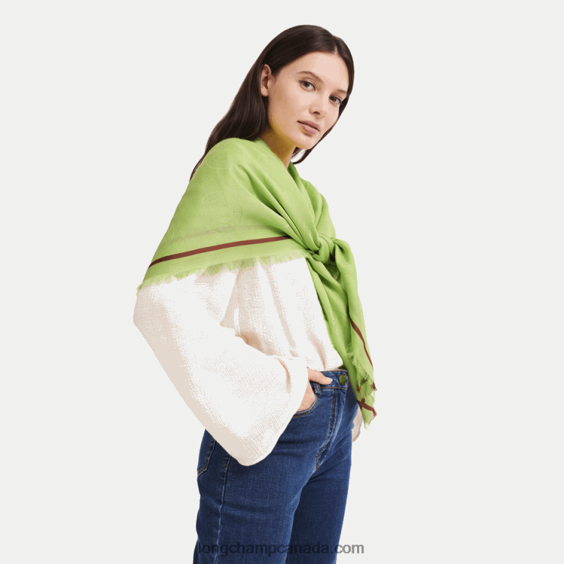 Longchamp Spring/Summer 2023 Collection Shawl VJ2H4978 Green Light