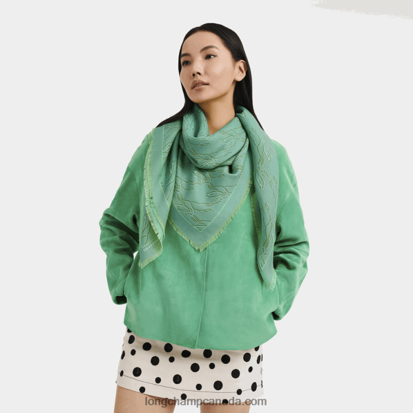 Longchamp Spring/Summer 2023 Collection Stole VJ2H4988 Green Light