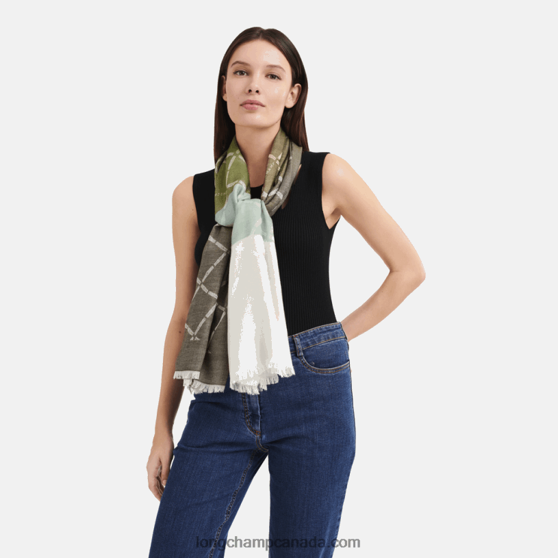 Longchamp Spring/Summer 2023 Collection Stole VJ2H4999 Green Light