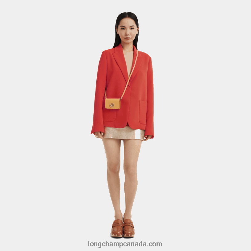 Longchamp Box Trot Coin purse with leather lace VJ2H4513 Vegetal