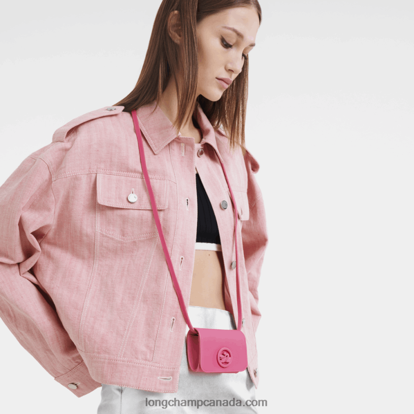 Longchamp Box Trot Coin purse with leather lace VJ2H4515 Candy