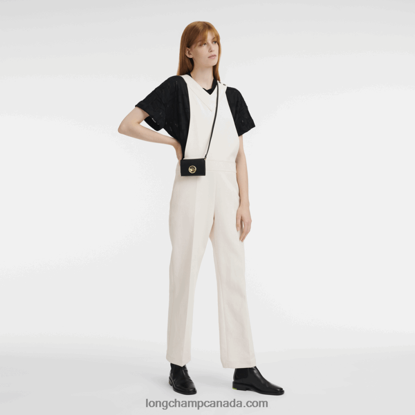 Longchamp Box Trot Coin purse with shoulder strap VJ2H4516 Black