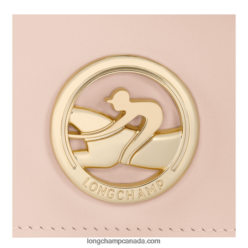 Longchamp Box Trot Coin purse with shoulder strap VJ2H4519 Pale Pink