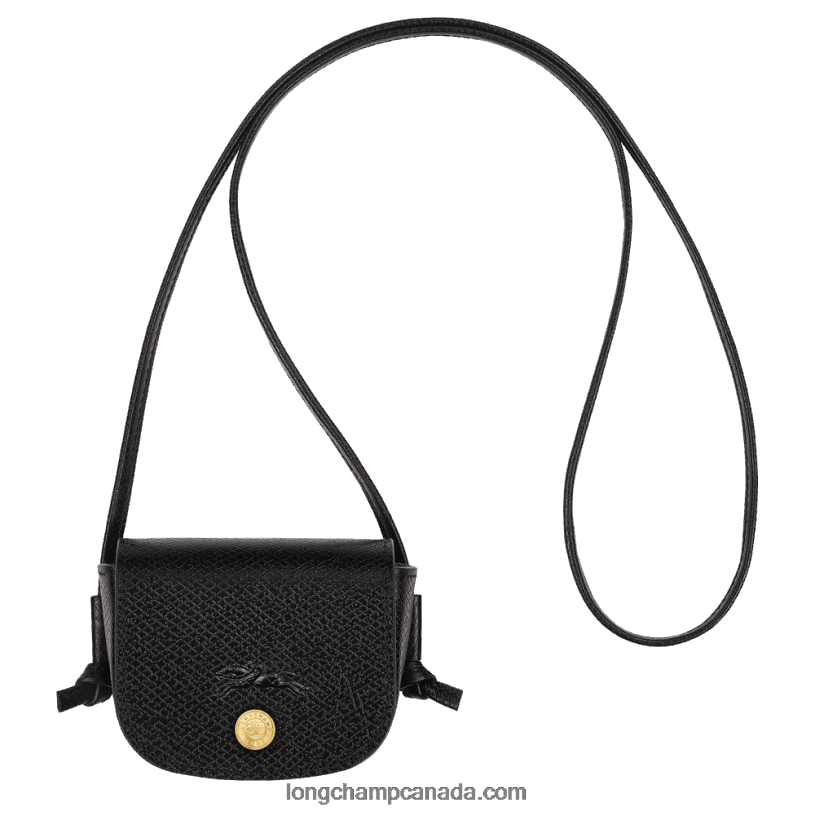 Longchamp Epure Coin purse with leather lace VJ2H4531 Black