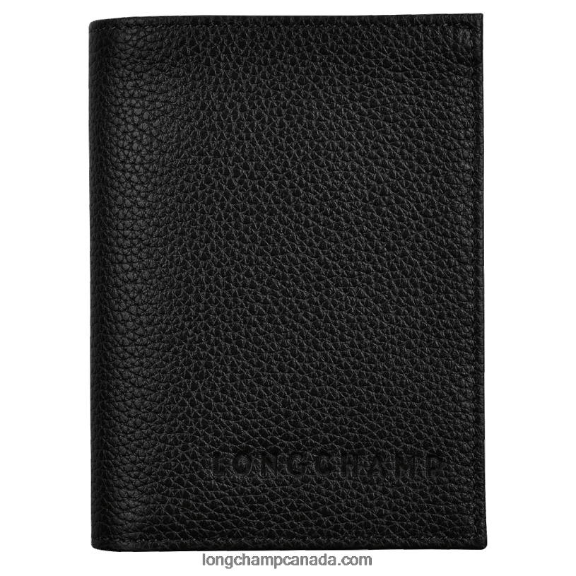 Longchamp Le Foulonne Card holder VJ2H4657 Black