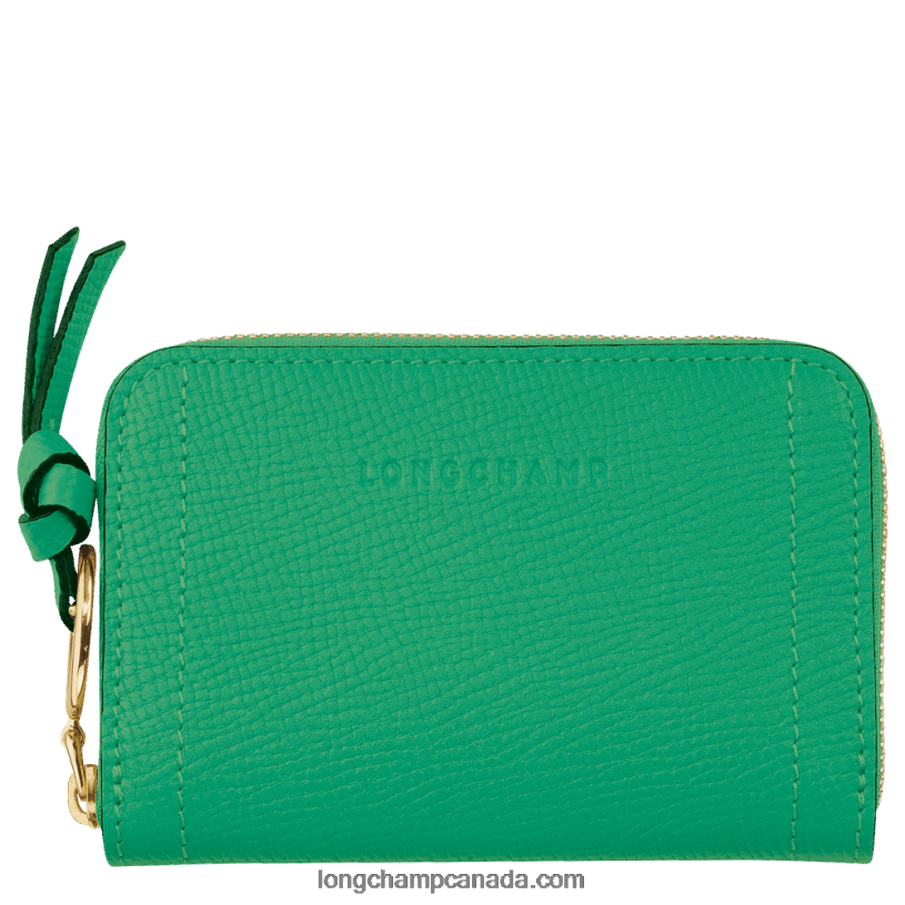 Longchamp Mailbox Coin purse VJ2H4540 Grass/Green Light