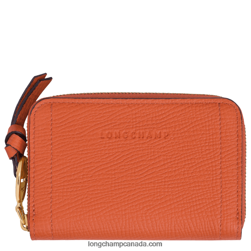 Longchamp Mailbox Coin purse VJ2H4541 Carot