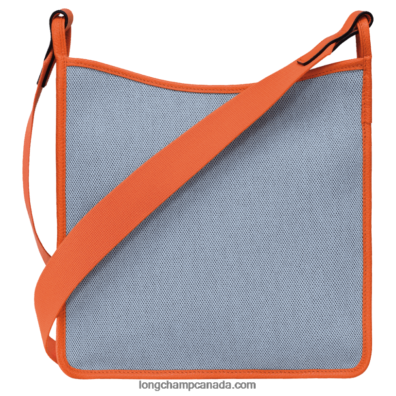 Longchamp Le Foulonne Zipped crossbody bag L VJ2H4260 Blue/Orange