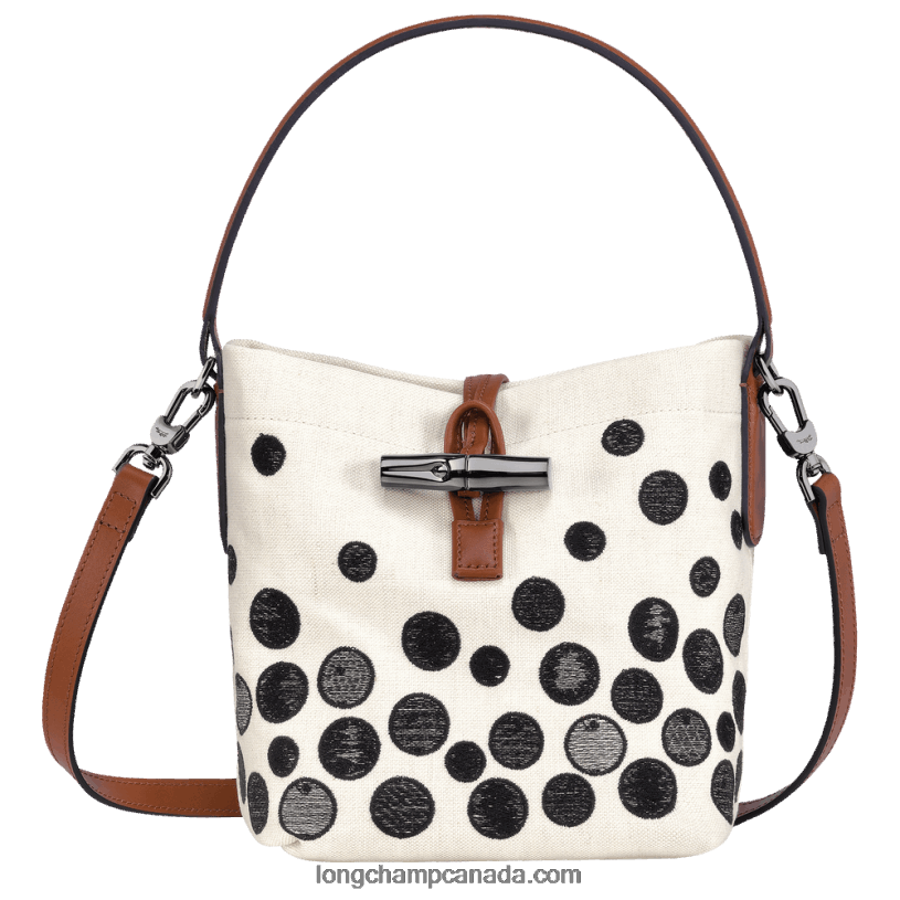 Longchamp Roseau Essential Bucket bag XS VJ2H4256 Black/White