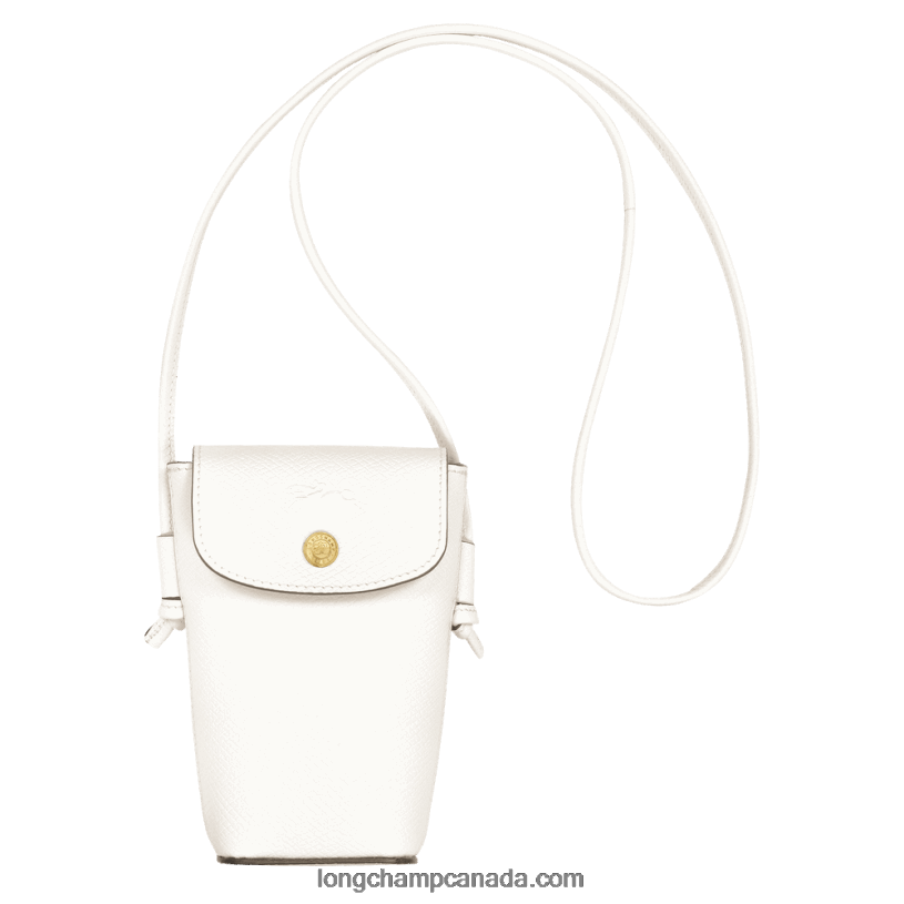 Longchamp Epure Phone case with leather lace VJ2H4707 White