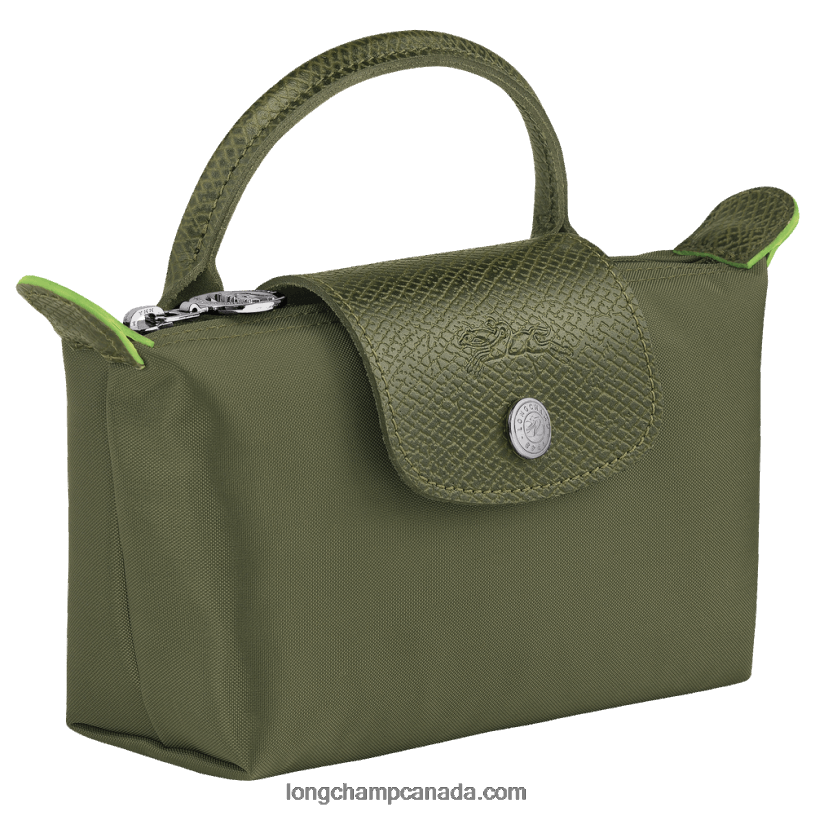 Longchamp Le Pliage Green Pouch with handle VJ2H4670 Forest