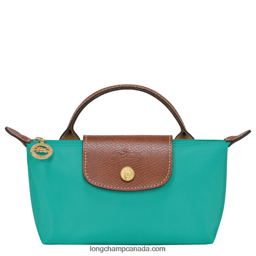 Longchamp Le Pliage Original Pouch with handle VJ2H4666 Turquoise