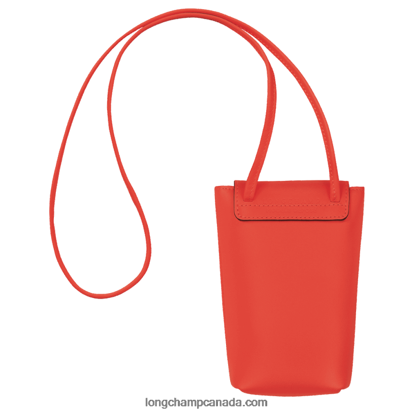 Longchamp Le Pliage Xtra Phone case with leather lace VJ2H4718 Orange