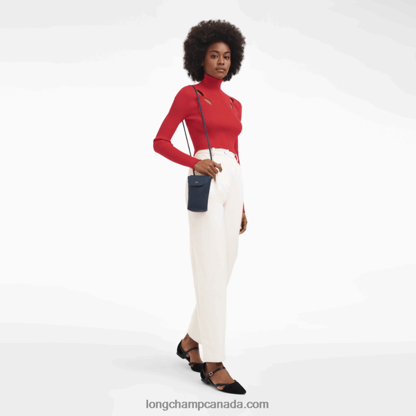 Longchamp Le Pliage Xtra Phone case with leather lace VJ2H4720 Navy