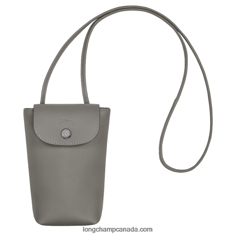 Longchamp Le Pliage Xtra Phone case with leather lace VJ2H4721 Turtledove