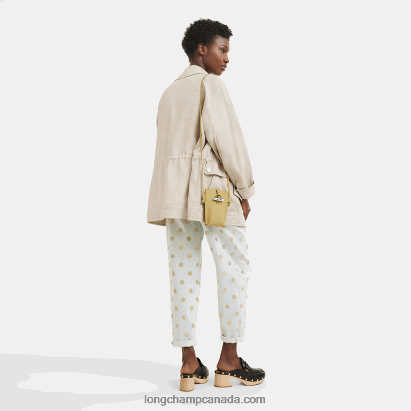 Longchamp Roseau Phone case with lace VJ2H4685 Corn