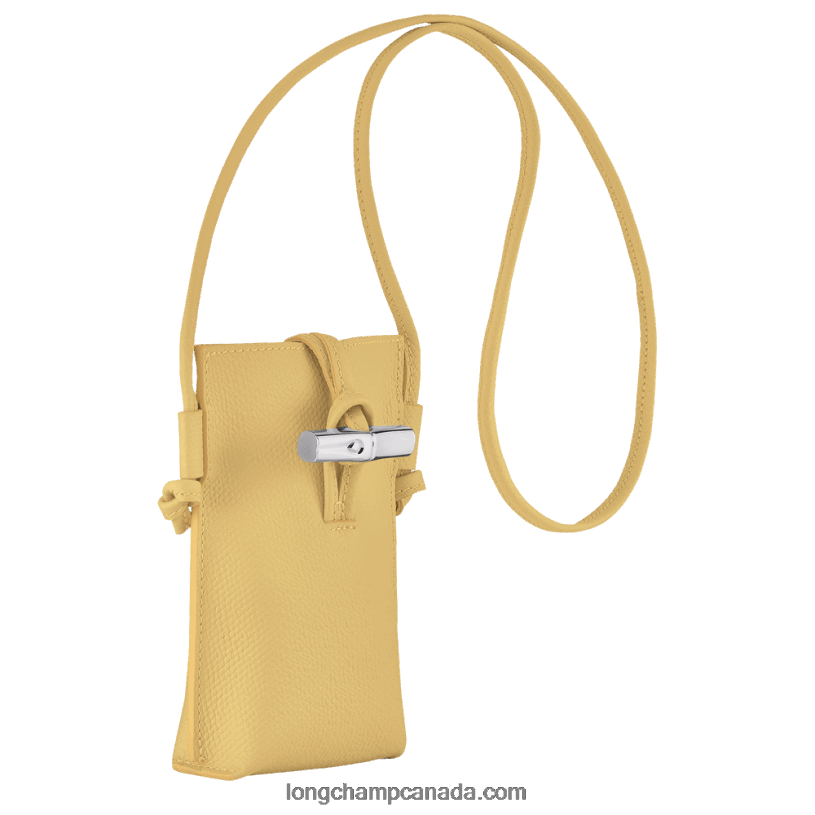 Longchamp Roseau Phone case with lace VJ2H4685 Corn