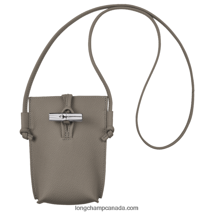 Longchamp Roseau Phone case with lace VJ2H4688 Turtledove