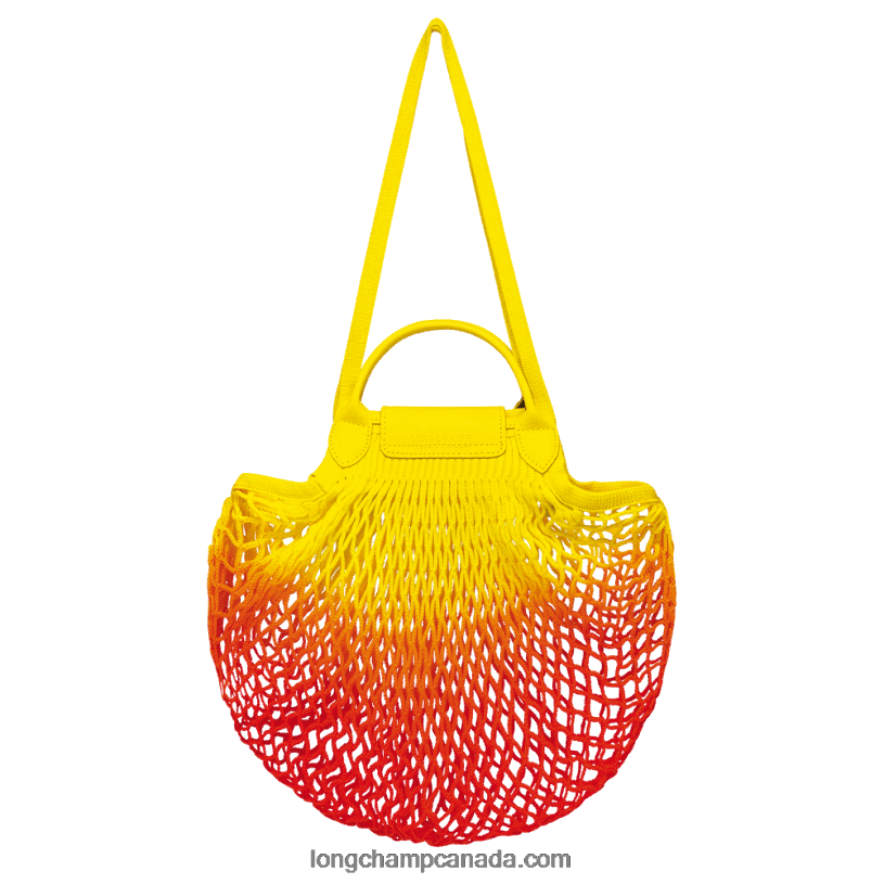 Longchamp Le Pliage Filet Mesh bag L VJ2H48 Yellow/Orange