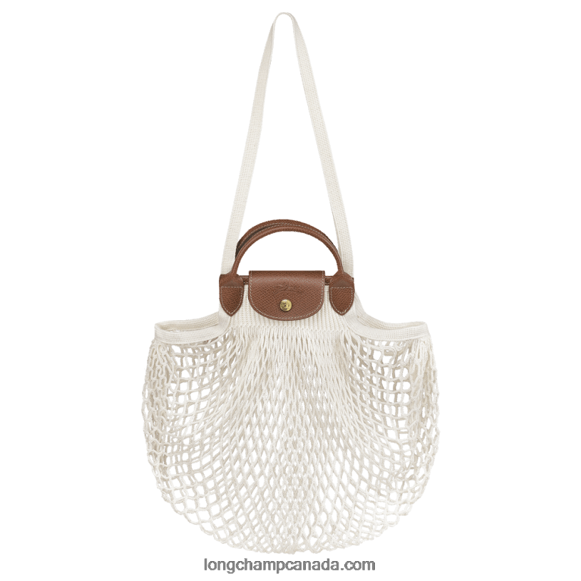 Longchamp Le Pliage filet Mesh bag L VJ2H466 Ecru