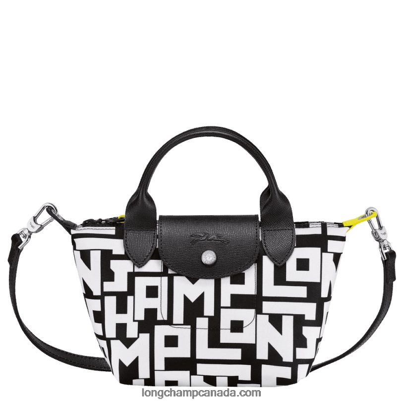 Longchamp Le Pliage LGP Handbag XS VJ2H489 Black/White