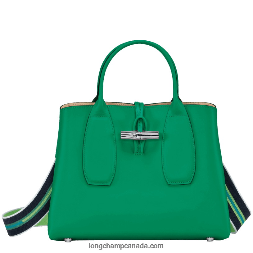 Longchamp Roseau Handbag M VJ2H498 Grass/Green Light