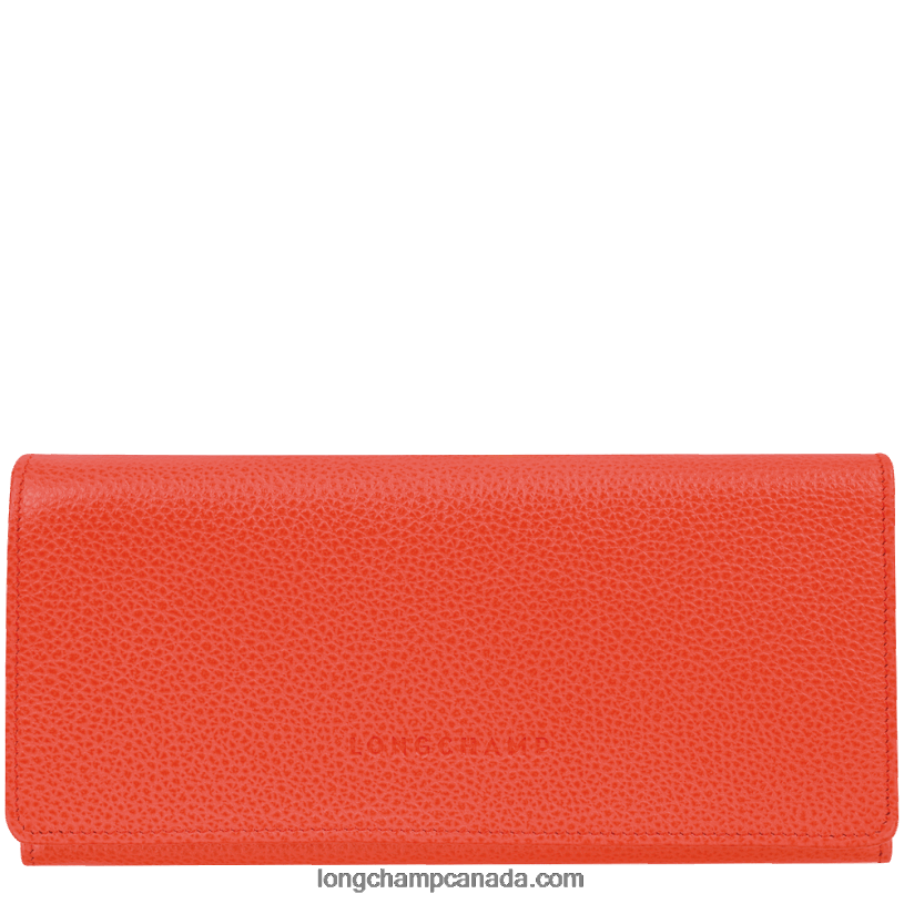 Longchamp Le Foulonne Continental wallet VJ2H4603 Orange