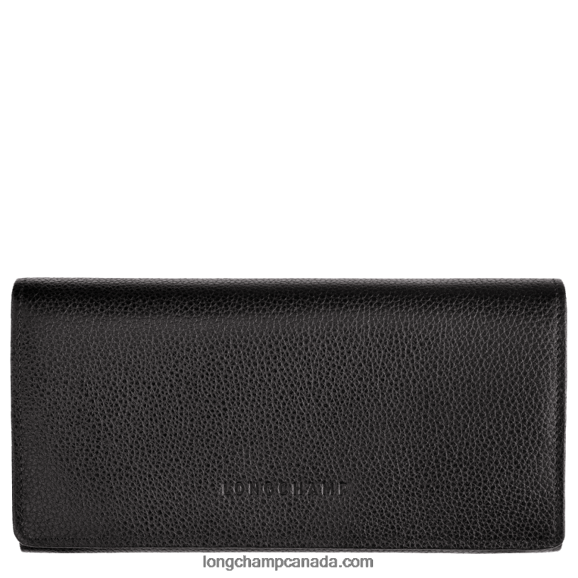 Longchamp Le Foulonne Continental wallet VJ2H4609 Black